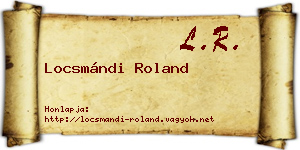 Locsmándi Roland névjegykártya